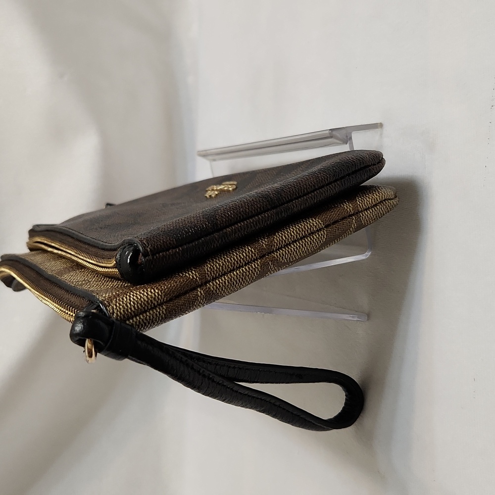 Coach Signature Double Zip Wallet Wristlet - Picture 3 of 14